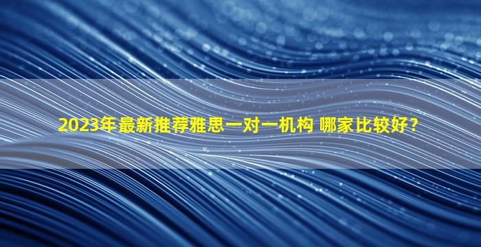 2023年最新推荐雅思一对一机构 哪家比较好？